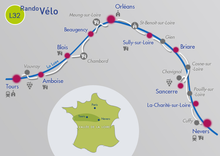 loire a velo carte