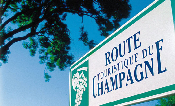 Champagne wine road