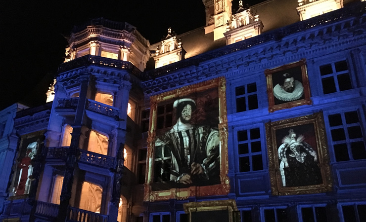 Sound and Light show in chateau de Blois