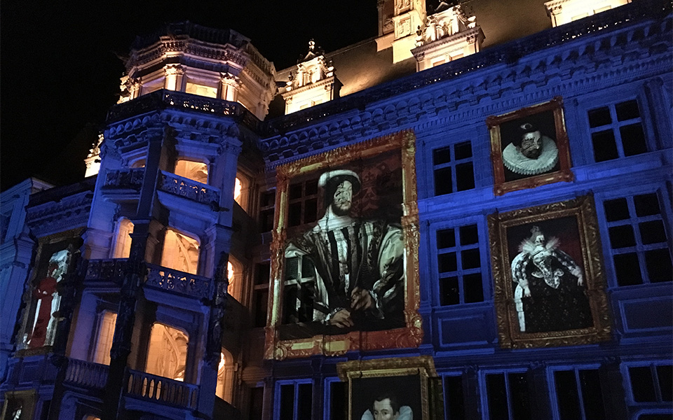 Sound and Light show in chateau de Blois