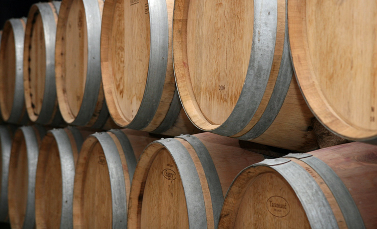 Burgundy wine cellar