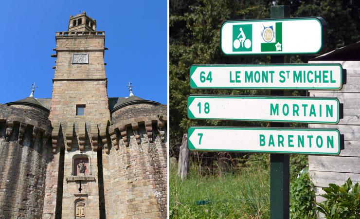 Vire & bike signpost