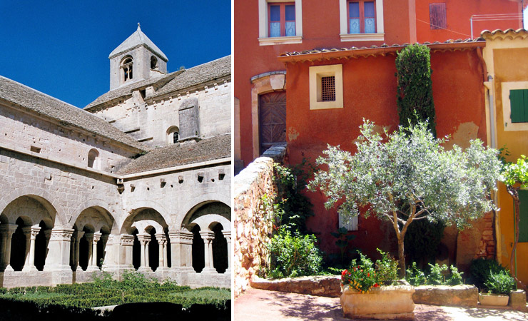 Notre-Dame de Sénanque abbey and provençal housepas©FranceBike