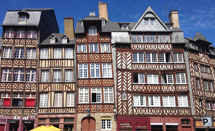 Rennes - half-timbered houses