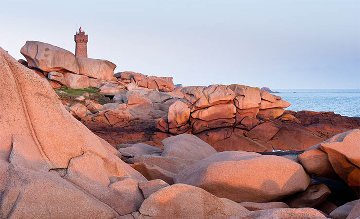 Perros-Guirec, rocks and lighthouse Ploumanac'h