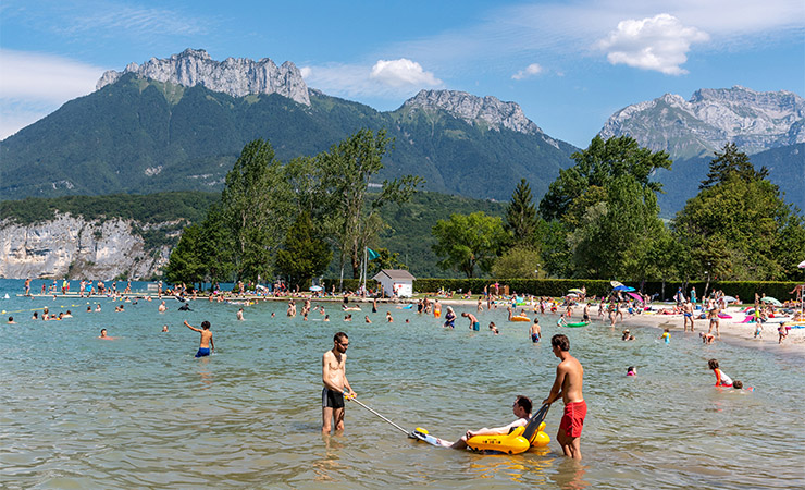Beach at Annecy Lake